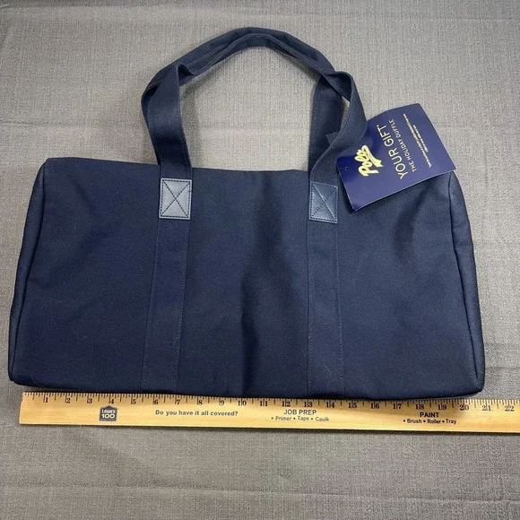 Polo Ralph Lauren Duffle Gym Carry-On Weekender Bag Navy Blue w/ Strap NWT - Picture 3 of 9